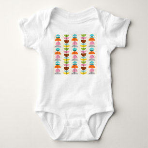 Retro Colorful Nests Baby Jersey Bodysuit