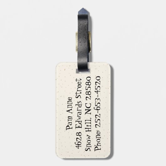 Retro Colorful Nests Bagagelabel (Achterkant verticaal)