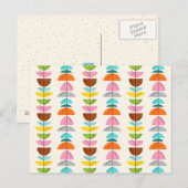 Retro Colorful Nests Briefkaart (Voorkant / Achterkant)