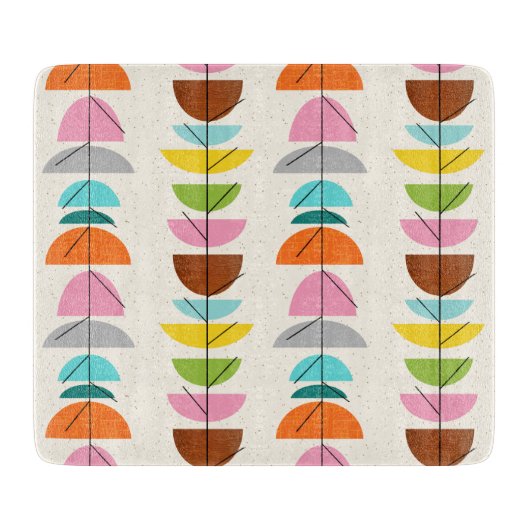 Retro Colorful Nests Cutting Board Snijplank (Voorkant)