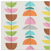 Retro Colorful Nests Fabric Stof (Close Up)