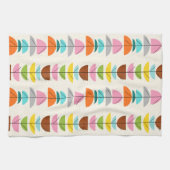 Retro Colorful Nests Kitchen Towel Theedoek (Horizontaal)