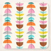 Retro Colorful Nests Paper-Onderzetters Kartonnen Onderzetters (Voorkant)