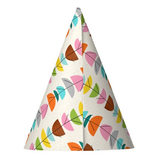 Retro Colorful Nests Party Pet Feesthoedjes (Achterkant)