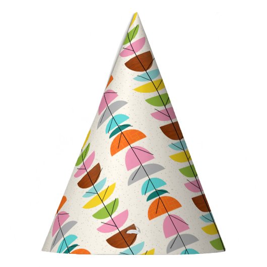 Retro Colorful Nests Party Pet Feesthoedjes (Links)