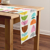Retro Colorful Nests Table Runner Korte Tafelloper (Voorbeeld)