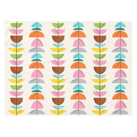 Retro Colorful Nests Tablecloth Tafelkleed (Voorkant (Horizontaal))