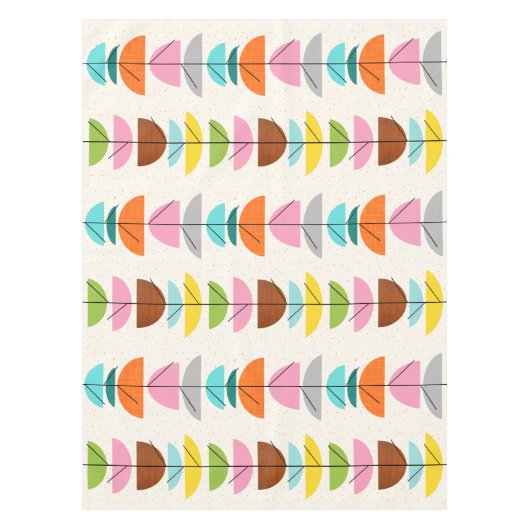 Retro Colorful Nests Tablecloth Tafelkleed (Voorkant)