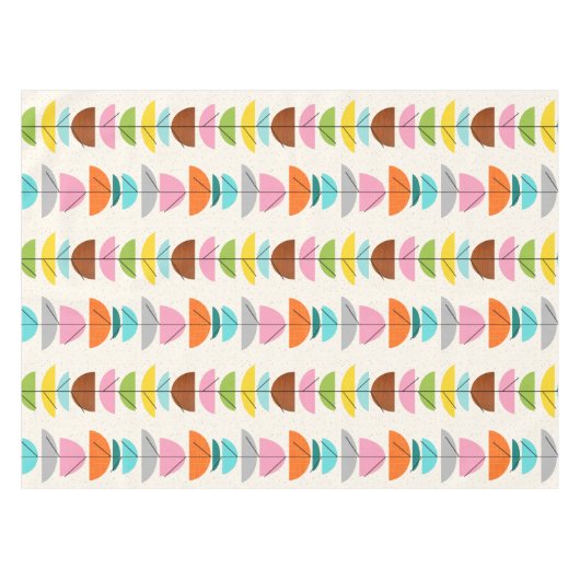 Retro Colorful Nests Tablecloth Tafelkleed (Voorkant (Horizontaal))