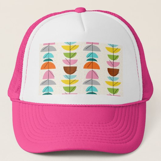 Retro Colorful Nests Trucker Hat Pet (Voorkant)