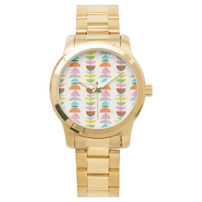 Retro Colorful Nests Watch Horloge (Voorkant)