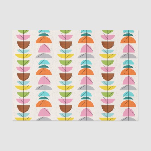 Retro Colorful Nests-weefselpapier Tissuepapier (Voorkant)