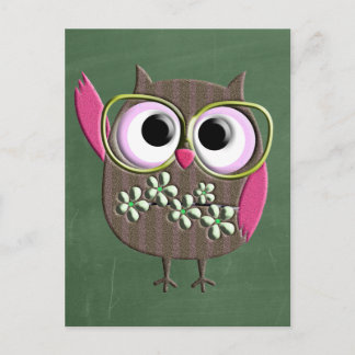Retro Colorful Owl Boho Bohemian Bird Custom Briefkaart