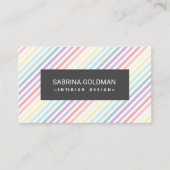 Retro Colorful Pastel regenboogkleuren Visitekaartje (Voorkant)