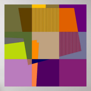 Retro Colorful Pop art. 3 Poster