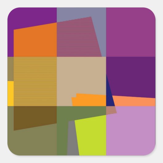 Retro Colorful Pop Art Stickers (Voorkant)