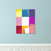 Retro Colorful Pop Art Wrapped Canvas (Insitu (Houten vloer))
