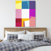 Retro Colorful Pop Art Wrapped Canvas (Insitu (Slaapkamer))