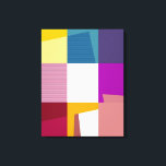 Retro Colorful Pop Art Wrapped Canvas Afdruk<br><div class="desc">Retro Colorful Pop Art Wrapped Canvas</div>