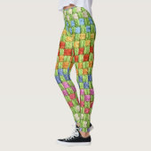 Retro Colorful Potholder-ontwerp Leggings (Links)