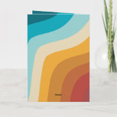 Retro Colorful Rainbow Wedding Order of Service Programma (Achterkant)