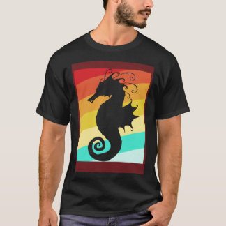 Retro Colorful Seahorse T-shirt