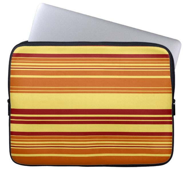  Retro Colorful Stripes Art Laptop Sleeve (Voorkant)