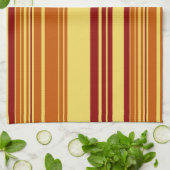 Retro Colorful Stripes Art Pattern Theedoek (Gevouwen)