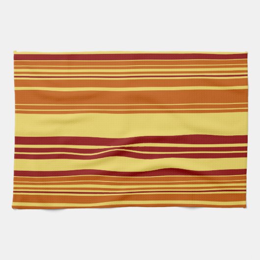 Retro Colorful Stripes Art Pattern Theedoek (Horizontaal)
