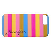 Retro Colorful Stripes Patroon #8 Case-Mate iPhone Case (Achterkant (Horizontaal))