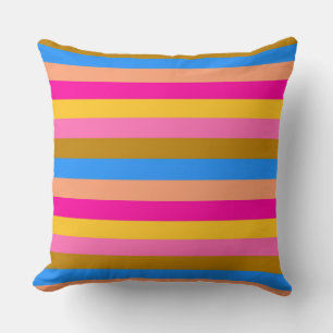 Retro Colorful Stripes Patroon #8 Kussen