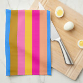 Retro Colorful Stripes Patroon #8 Theedoek (Quarter Fold)