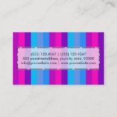 Retro Colorful Stripes Pattern #11 Visitekaartje (Achterkant)