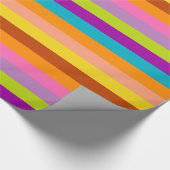 Retro Colorful Stripes Pattern #22 Cadeaupapier (Hoek)