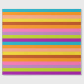 Retro Colorful Stripes Pattern #22 Cadeaupapier (Vlak)