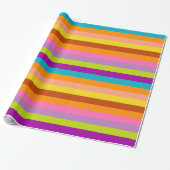 Retro Colorful Stripes Pattern #22 Cadeaupapier (Uitgerold)