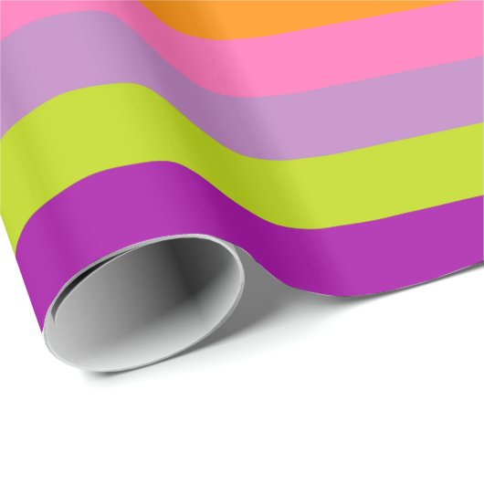 Retro Colorful Stripes Pattern #22 Cadeaupapier (Rol Hoek)