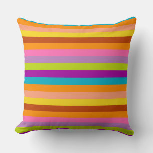 Retro Colorful Stripes Pattern #22 Kussen