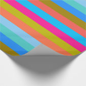Retro Colorful Stripes Pattern #29 Cadeaupapier (Hoek)