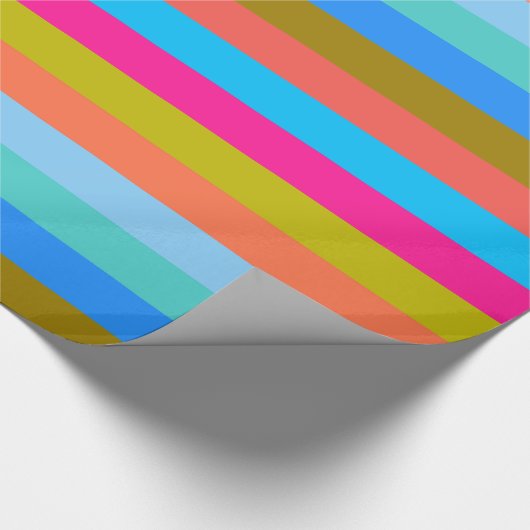 Retro Colorful Stripes Pattern #29 Cadeaupapier (Hoek)