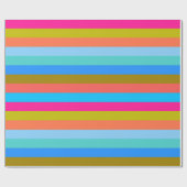 Retro Colorful Stripes Pattern #29 Cadeaupapier (Vlak)