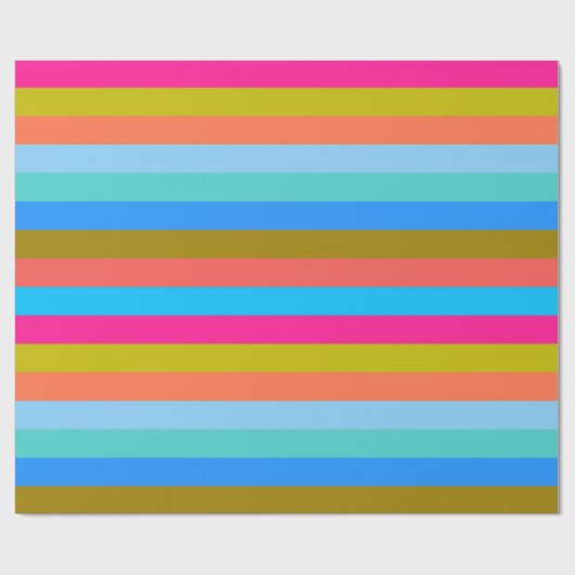 Retro Colorful Stripes Pattern #29 Cadeaupapier (Vlak)