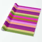 Retro Colorful Stripes Pattern #30 Cadeaupapier (Uitgerold)