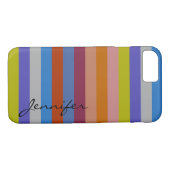 Retro Colorful Stripes Pattern #38 Case-Mate iPhone Case (Achterkant (Horizontaal))