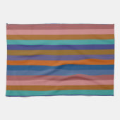 Retro Colorful Stripes Pattern #40 Theedoek (Horizontaal)