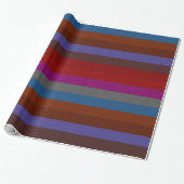 Retro Colorful Stripes Pattern #42 Cadeaupapier (Uitgerold)