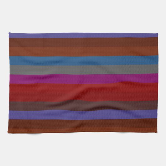 Retro Colorful Stripes Pattern #42 Theedoek (Horizontaal)