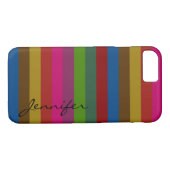 Retro Colorful Stripes Pattern #47 Case-Mate iPhone Case (Achterkant (Horizontaal))