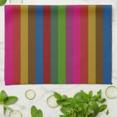 Retro Colorful Stripes Pattern #47 Theedoek (Gevouwen)