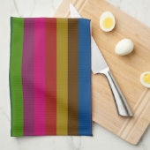 Retro Colorful Stripes Pattern #47 Theedoek (Quarter Fold)